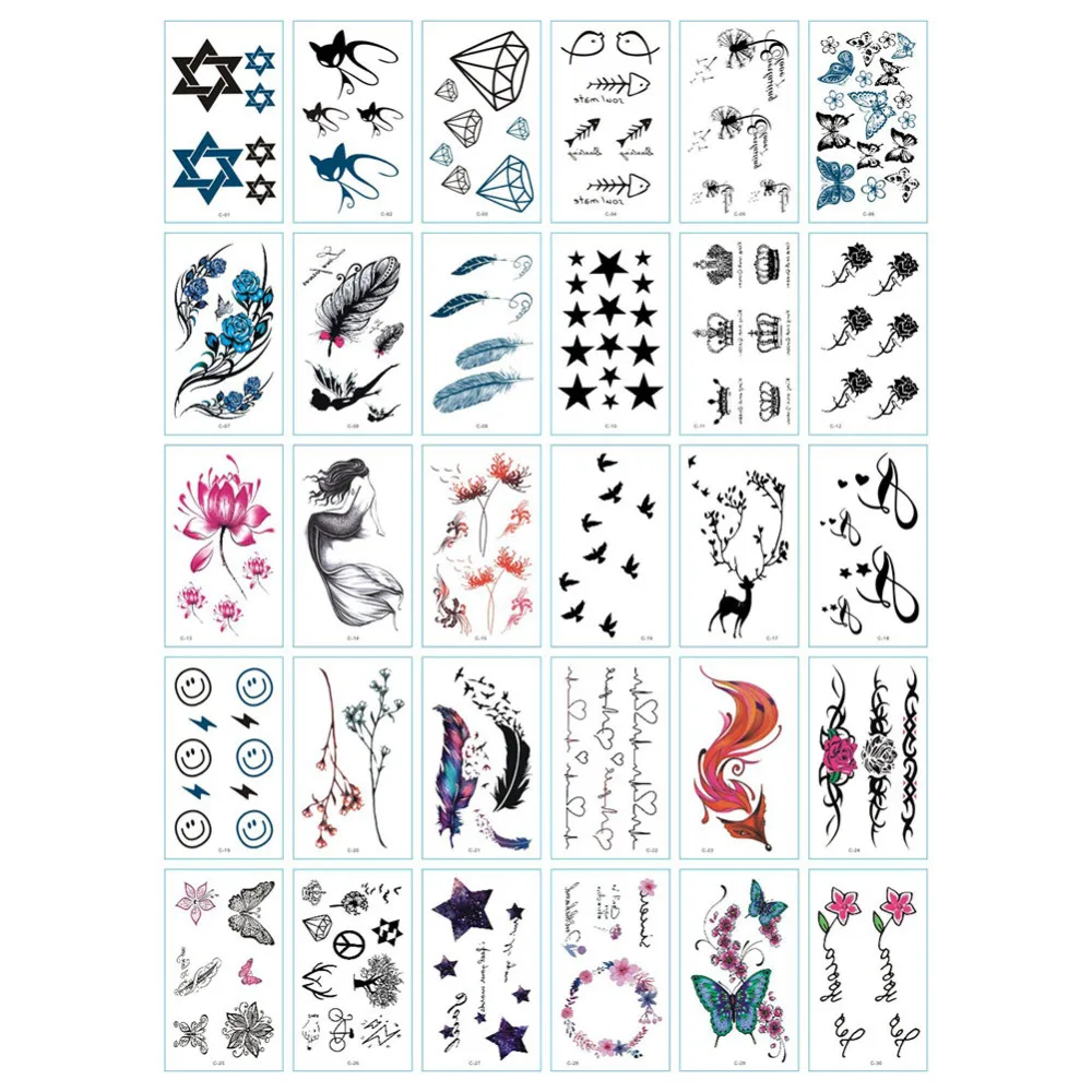 

150 Pcs Glitter Temporary Tattoos Waterproof Tattoo Stickers for Adults