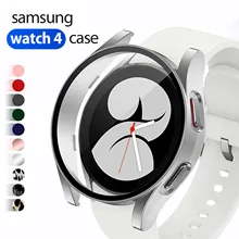 Gehard Glas + Matte Horloge Cover Voor Galaxy Horloge 4 Case 44Mm 40Mm, bumper Full Screen Protector Voor Samsung Galaxy Watch4
