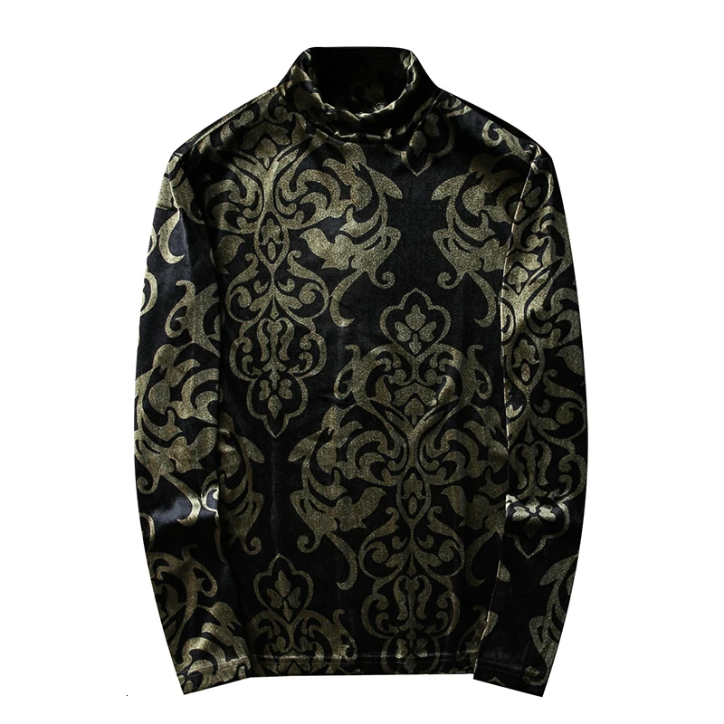 Мужская футболка с принтом Повседневная длинным рукавом Клубная одежда мужская