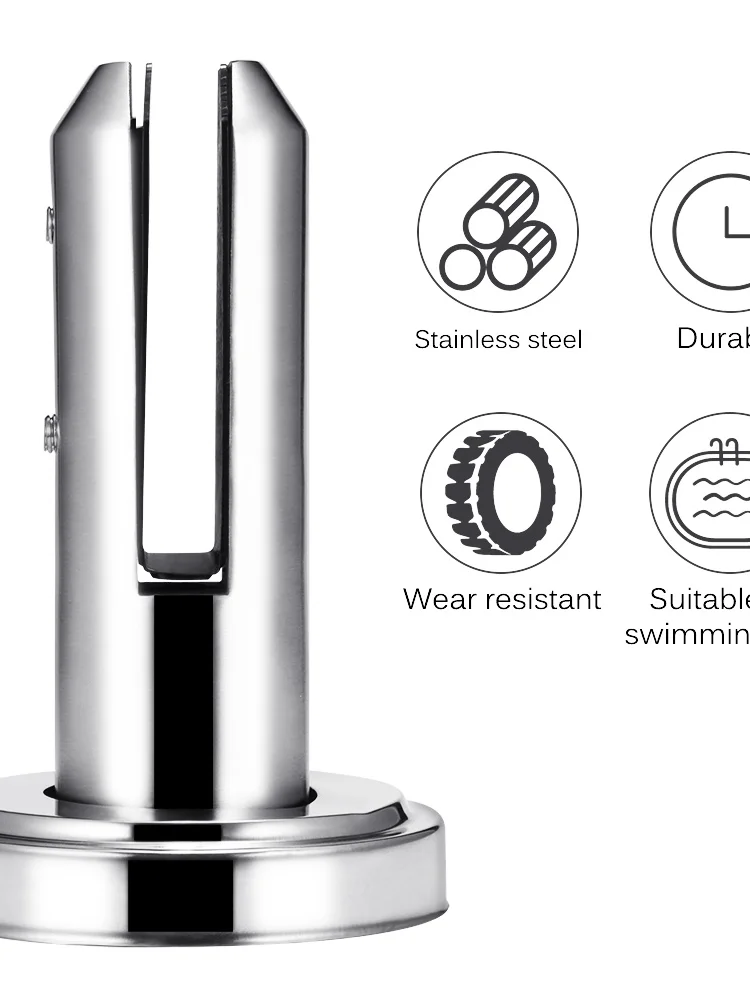 

304 Stainless Steel Pool Clamp Glass Panel Pool Fence Staircase Bracket Spigot Balustrade Floor Deck Mount Support Clamp