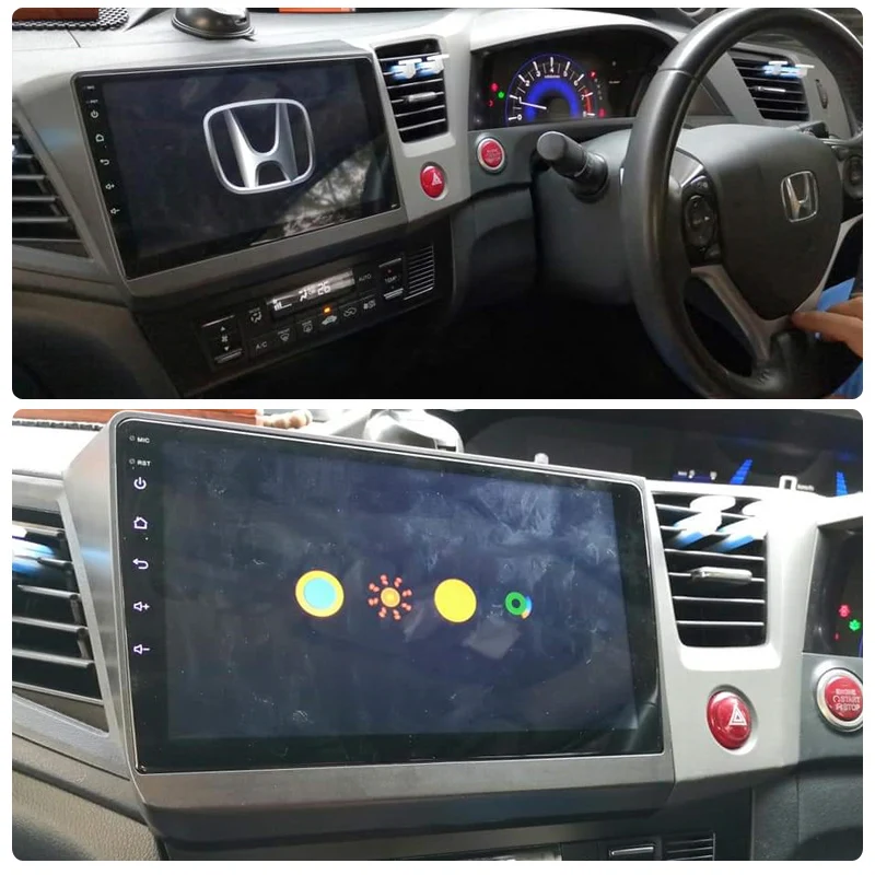 Автомобильный мультимедийный плеер 9 дюймов на Android 10 с GPS Bluetooth Wi-Fi для Honda Civic 2012-2014