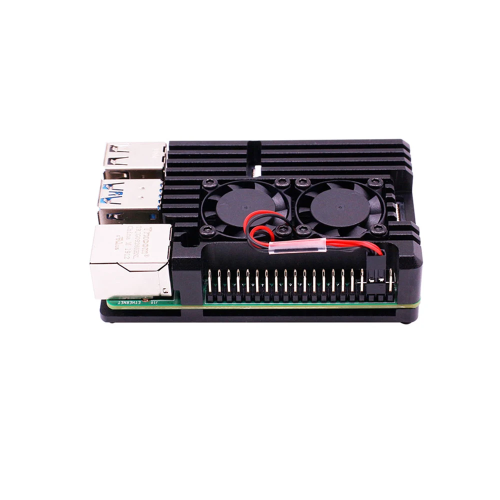 Новый Raspberry Pi 4 Чехол Алюминиевый металлический с двойным охлаждением корпус
