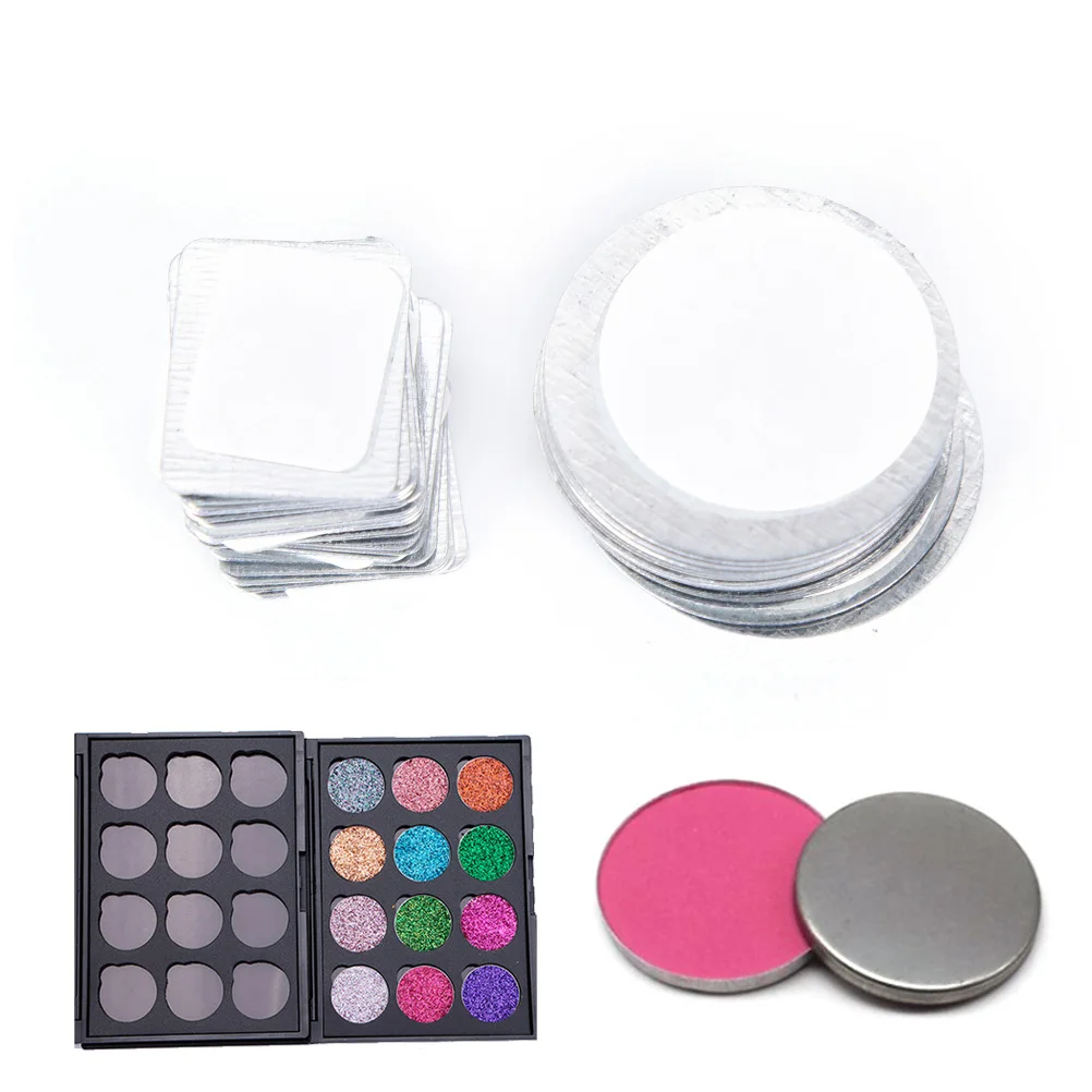 

New 20pcs/lot Eyeshadow Palette Tightly Sticky Sticker Round/Square Metal Stickers For Eyeshadow To Hold Your Eye Shadow Palette