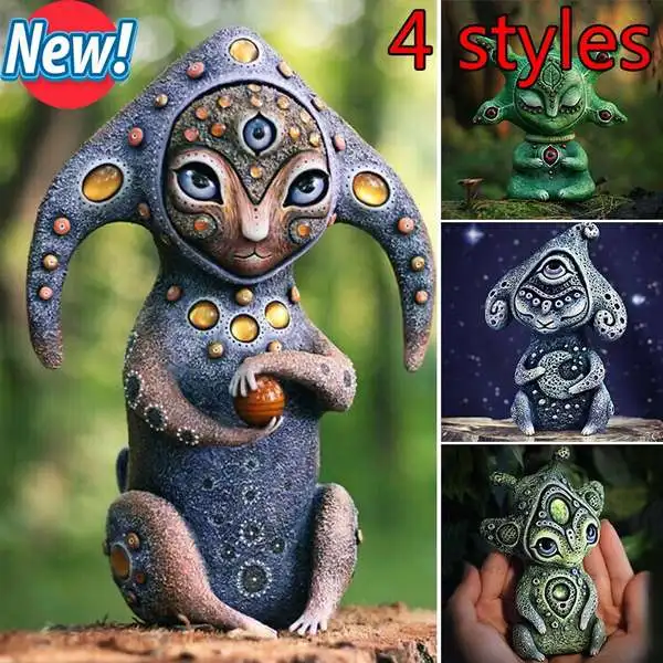 

Декоративная садовая статуя прекрасного существа из фэнтези 2022 года с орнаментом из смолы