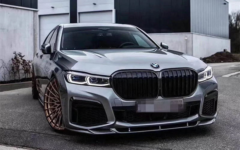 

Подходит для 19-20 Bmw New 7 Series G11g12, Модифицированная компактная фотоблестящая передняя губа, средний хвост