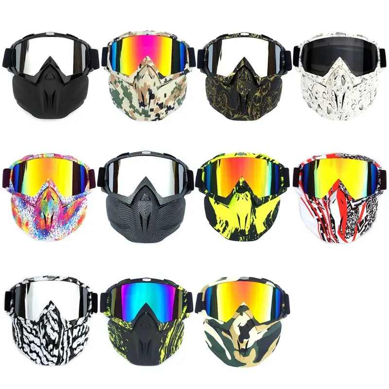 

Motorcycle Goggles Mask-Motorcycle glasses with detachable mask