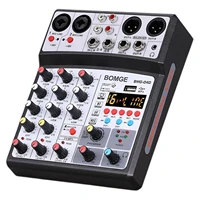 professional 4 channel bluetooth compatible mixer o mixing dj console with reverb effect for home karaoke usb live stage ktv