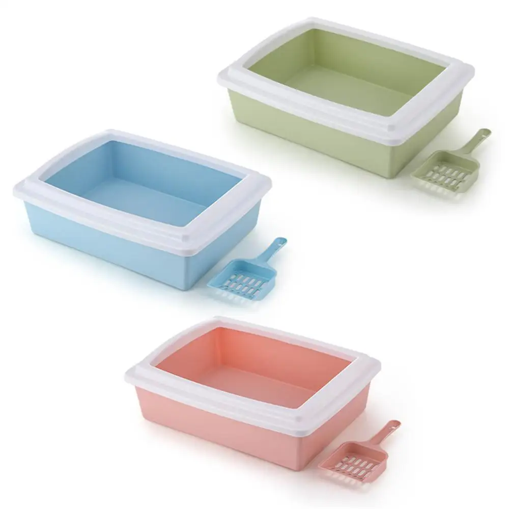 Контейнер для кошачьего туалета пластиковая коробка чистки отходов от питомцев