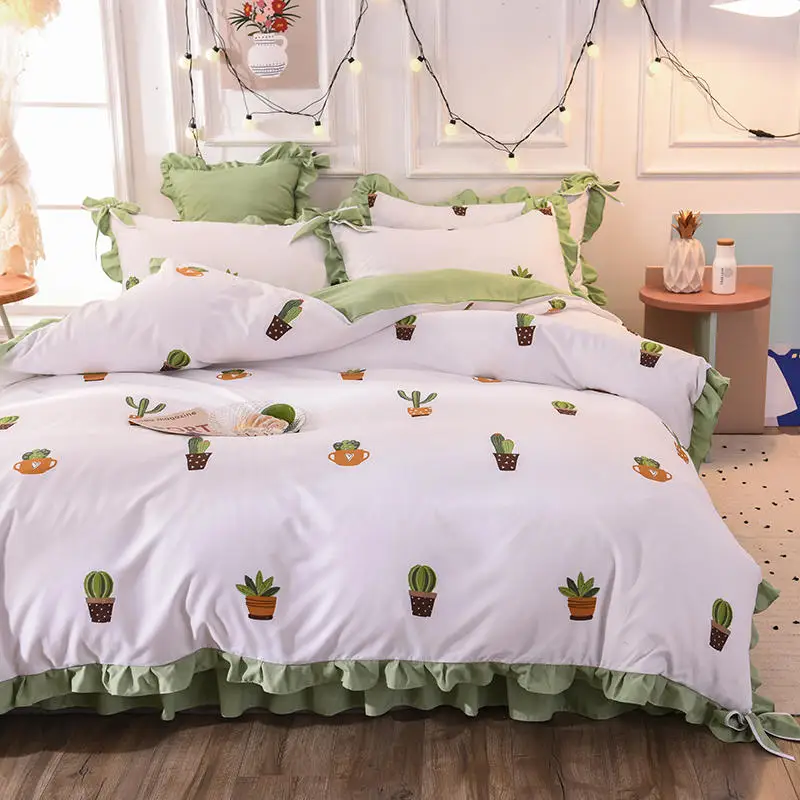 Красивое постельное белье с бантом комплект домашнего текстиля маленьким