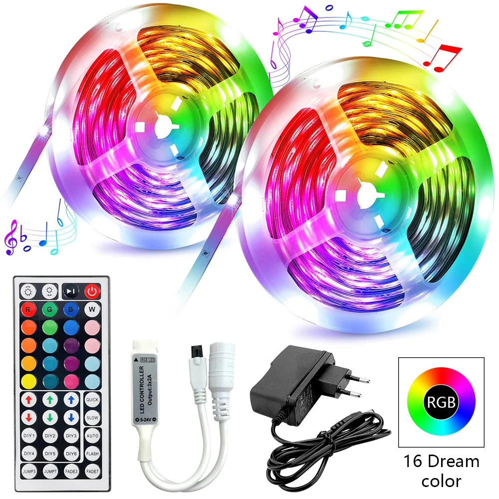 Светодиодный полосы света инфракрасный RGB 5050 SMD гибкая лента DC 12V Luces светодиодный