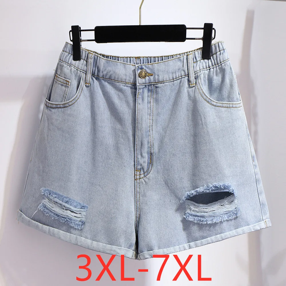 Новинка 2021 летнее платье размера плюс джинсовые шорты для женщин большие