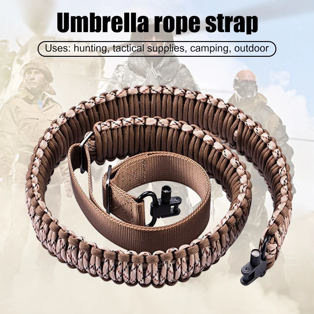 

7-core 550 Braided Paracord Parachute Cord Umbrella Rope Straps Adjustable QD Buckle Rifle Gun Sling Shoulder Strap Belt