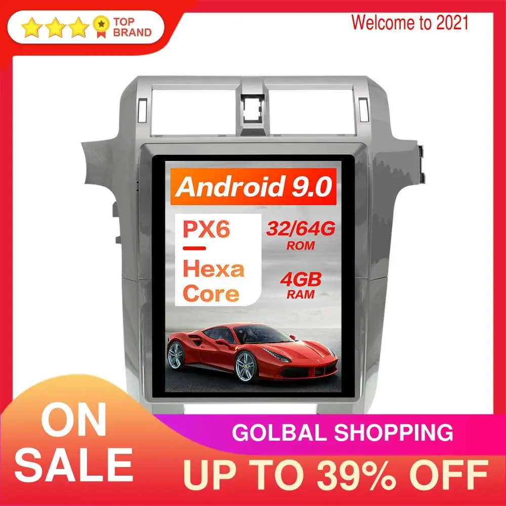

Tesla Style Android 9.0 4+64GB Car Audio GPS Navigation For Lexus GX460 GX400 2010-2019 Auto Stereo Head Unit Multimedia Player
