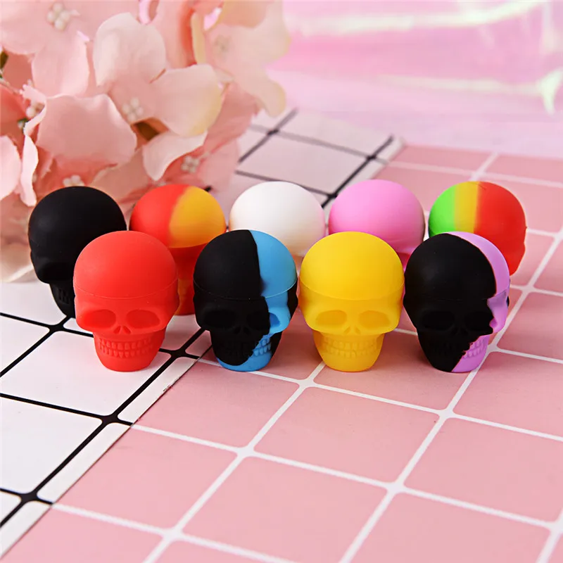 3 мл силиконовый контейнер для масла в виде черепа Bho Slick Butane Hash Dab силиконовая