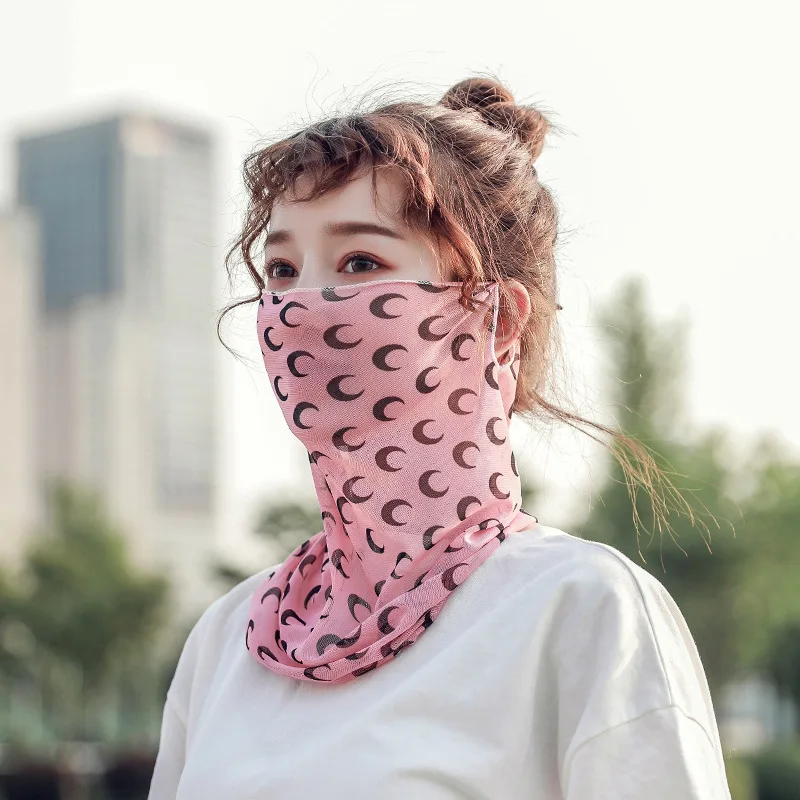 

Летняя Солнцезащитная маска с вуалью Женская дышащая маска для лица тонкий Шелковый кружевной шарф для верховой езды Солнцезащитная маска Шарф