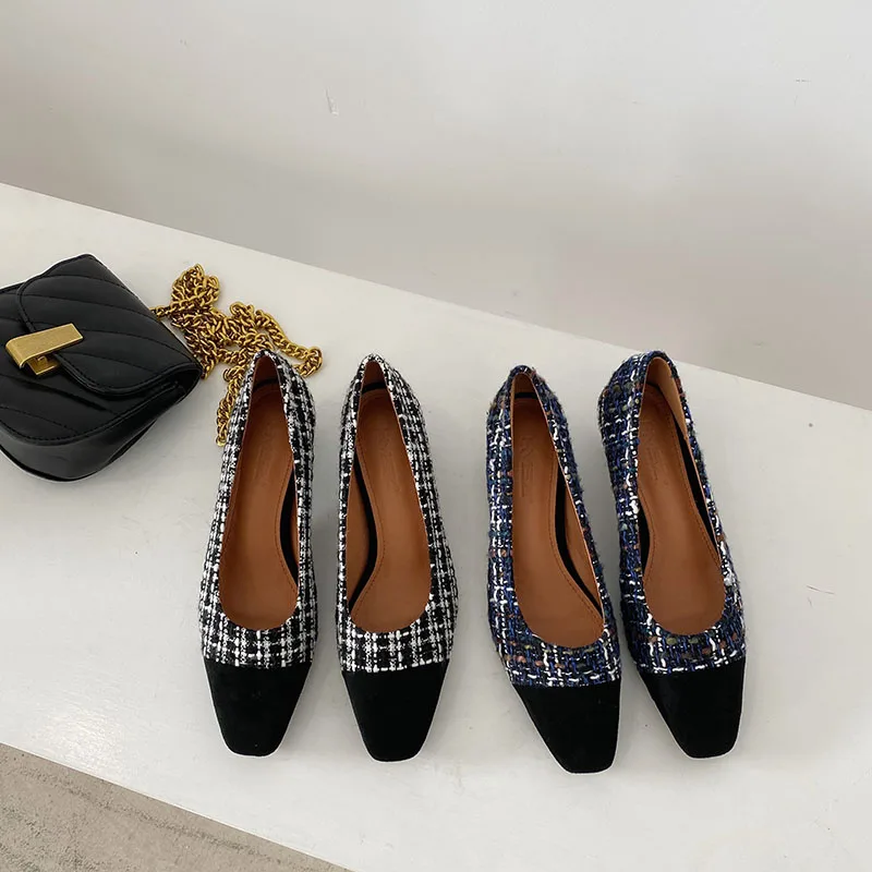 

Туфли женские, новинка 2020, стильные туфли, базовые туфли без шнуровки с резиновой подошвой, Женская Роскошная обувь в Корейском стиле, на сре...