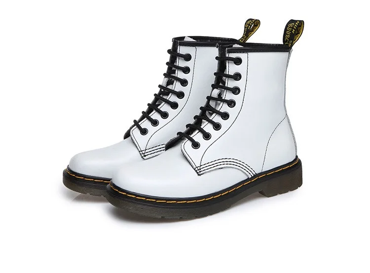 

Shoe Laces Martin Boots split Leather insoles High Top Motorcycle Boots Winter / Autumn Doc Martin Women Shoes