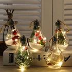 Рождественские светодиодные шары, огни, украшения для рождественской елки, новогоднее уличное украшение, прозрачное праздничное Рождественское украшение