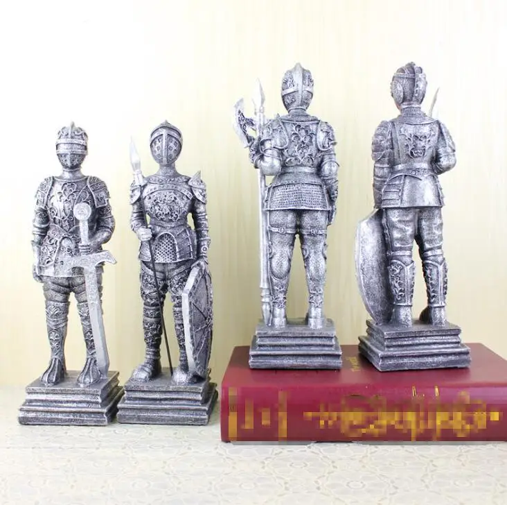 [MGT] средневековая Европейская Оловянная скульптура самурайского воина/кукла