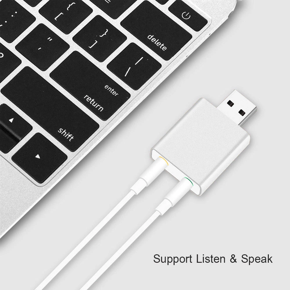 Внешний USB 7,1 адаптер звуковой карты USB аудио карта 3D стерео джек 3,5 мм ухо микрофона карта для интернет-ощущений прямая трансляция