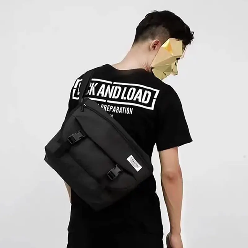 

Oxford Students Bag New Men's Shoulder Bag Large Capacity Casual Crossbody Bag Trend Adjustable Strap Outdoor Sling Bag