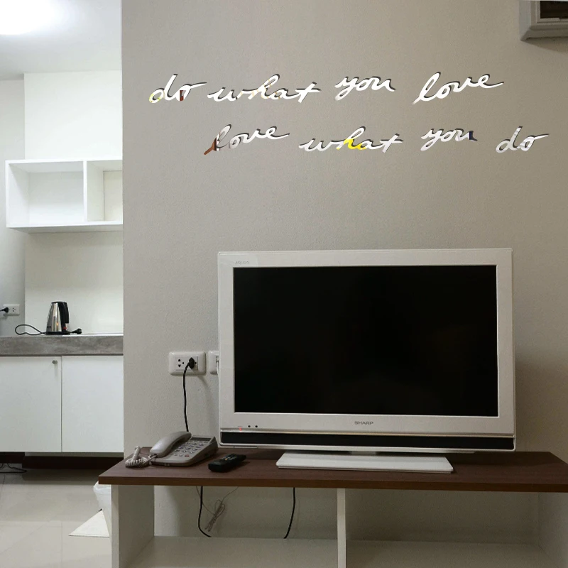 Оригинальный самоклеящийся настенный Постер &quotdo what you love do&quot зеркальная