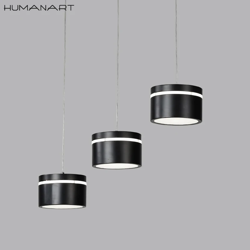 Современные светодиодные подвесные люстры светильники белого и черного цвета