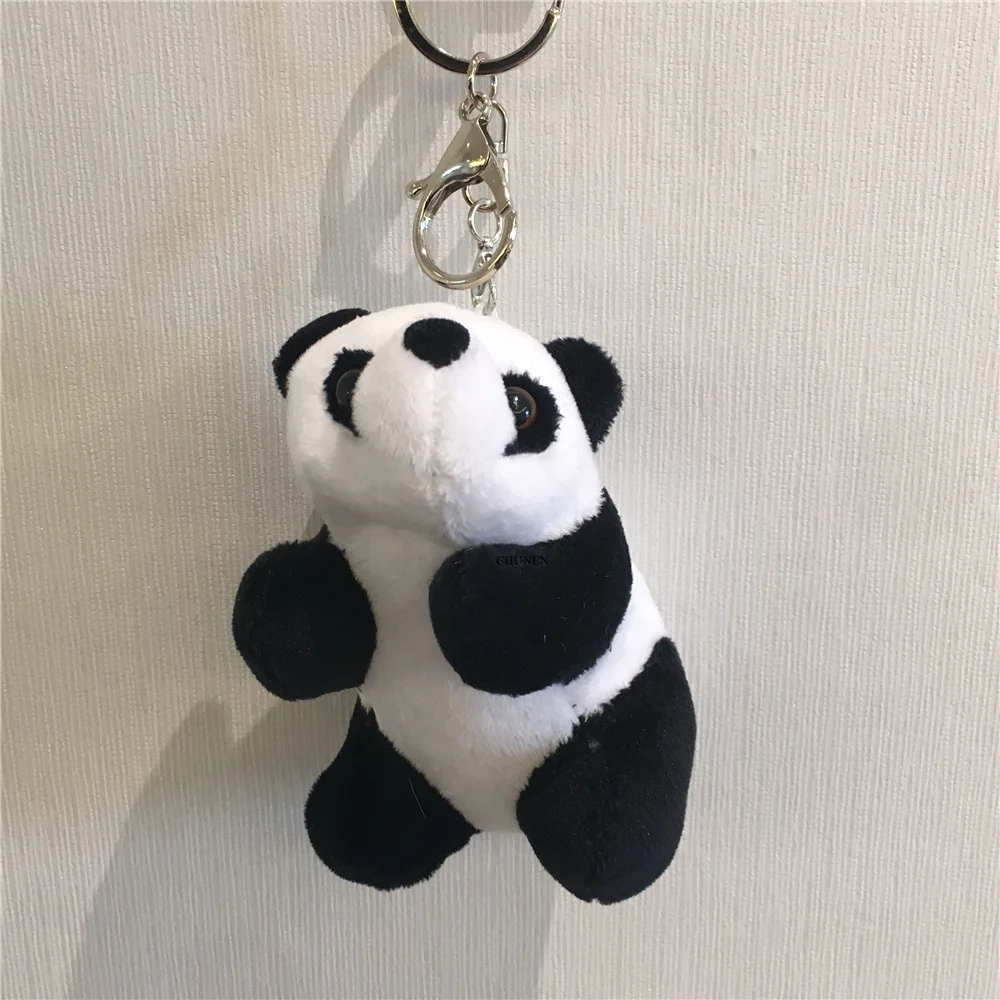 Около 10-13 см белка Плюшевая игрушечная кукла-животное панда подвеска в подарок -