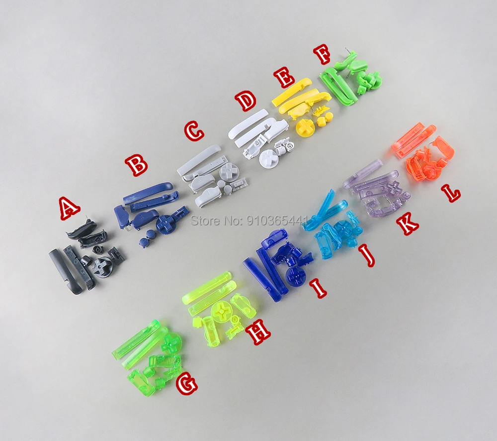 1 компл./лот разноцветные кнопки L R A клавиатуры для Gameboy Advance GBA рамка кнопок D