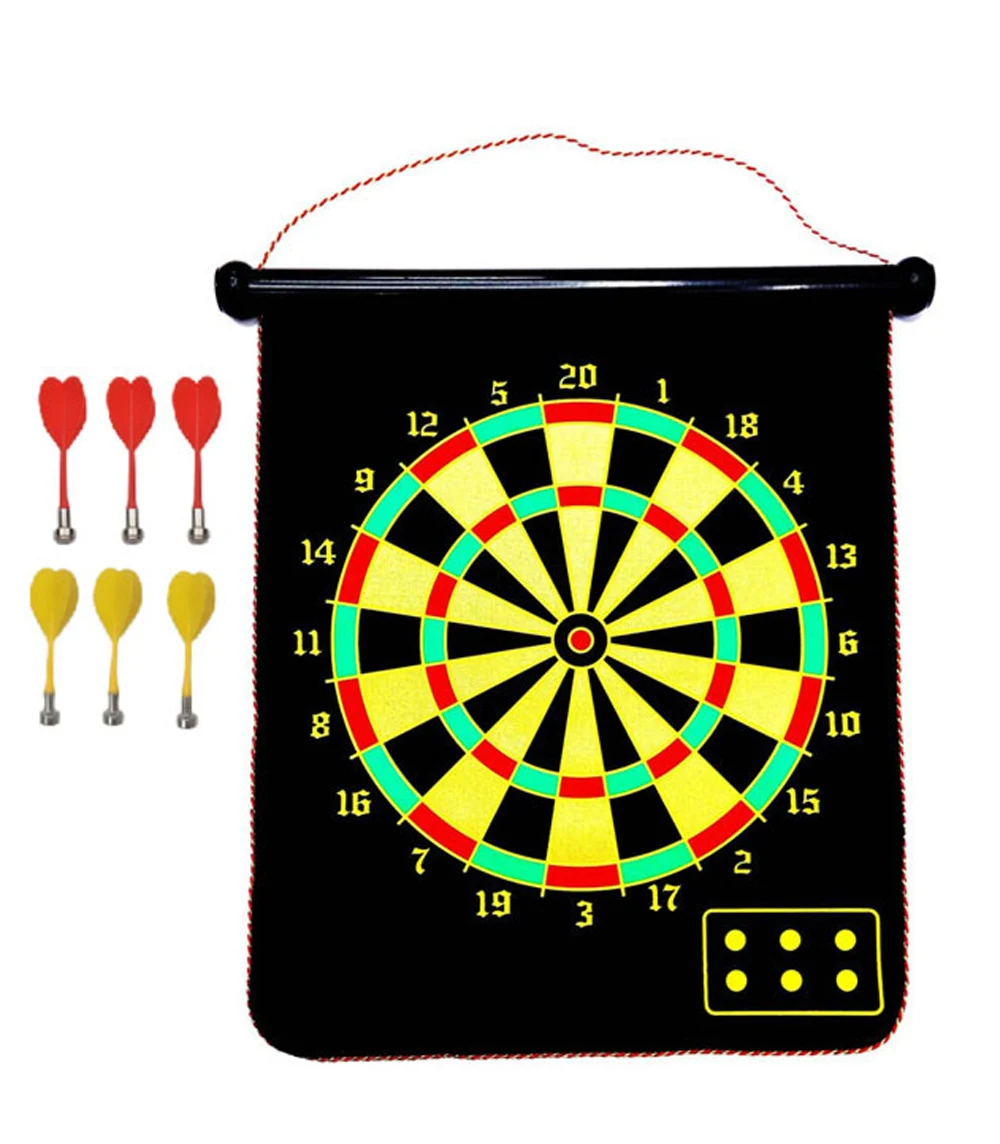 Магнитная доска-Дротика комплект с двусторонней флокировкой доски-Дротика