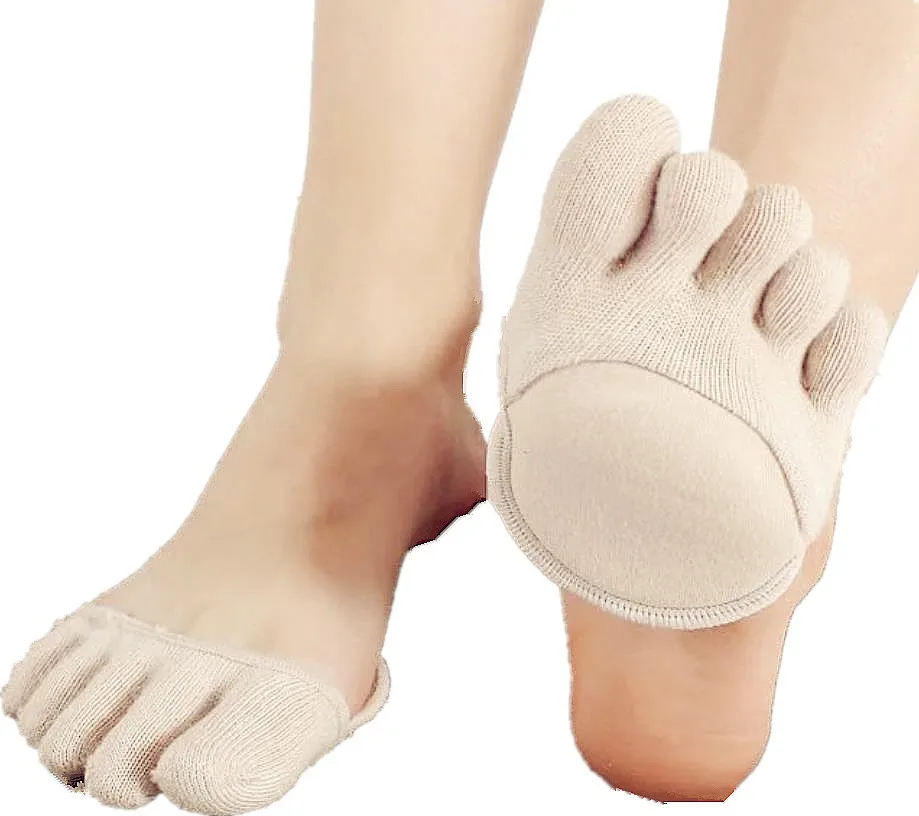 4 шт./2 пары женские невидимые носки с пятью пальцами|Инструмент для ухода за
