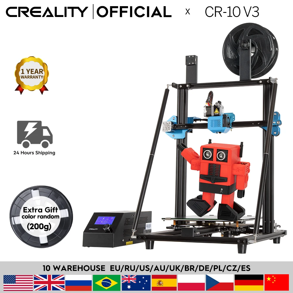 CREALITY 3D CR-10 V3 принтер размером 300*300*400 мм тихая материнская плата TMC2208 возобновление