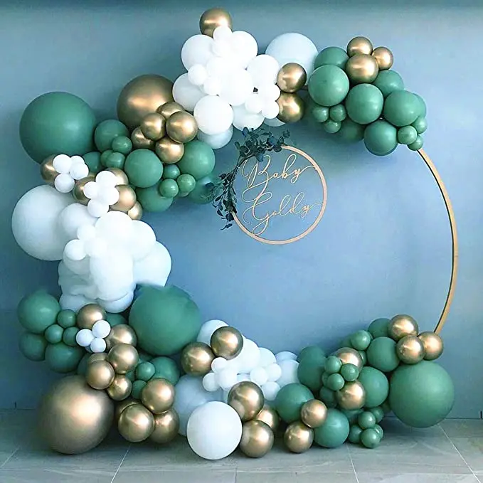 

137 шт./компл. Зеленый воздушный шар в стиле ретро, шалфей, зеленая фотография, набор воздушных шаров для дня рождения, украшение для вечеринки...