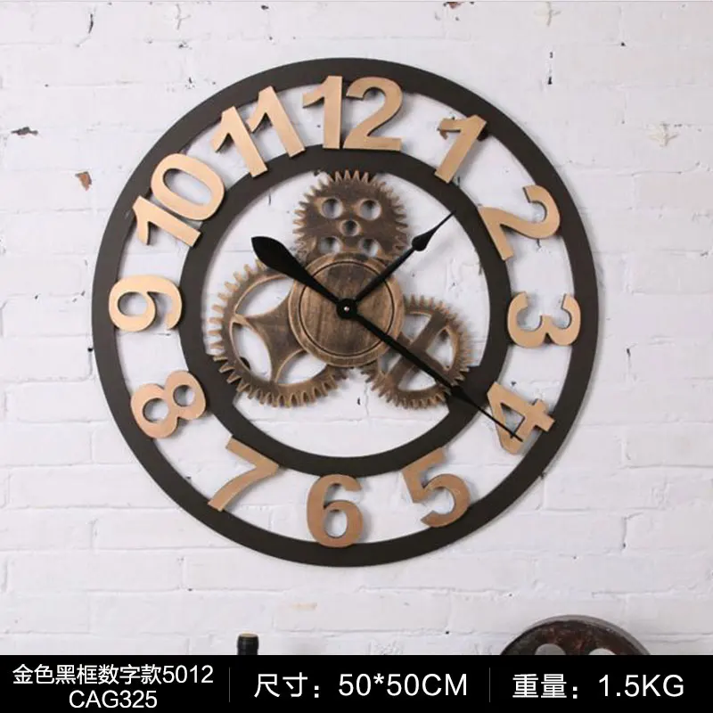 Промышленный Стиль декорация настенные часы креативная ретро люстра