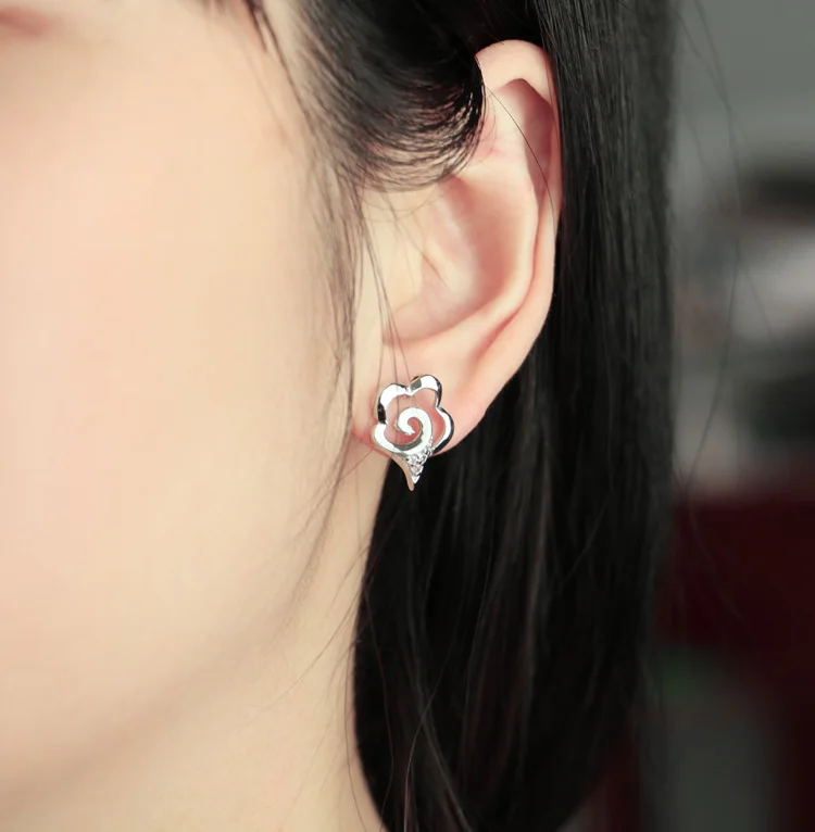 Новые Оригинальные 925 Серебряные сережки микро инкрустация цирконием серьги для