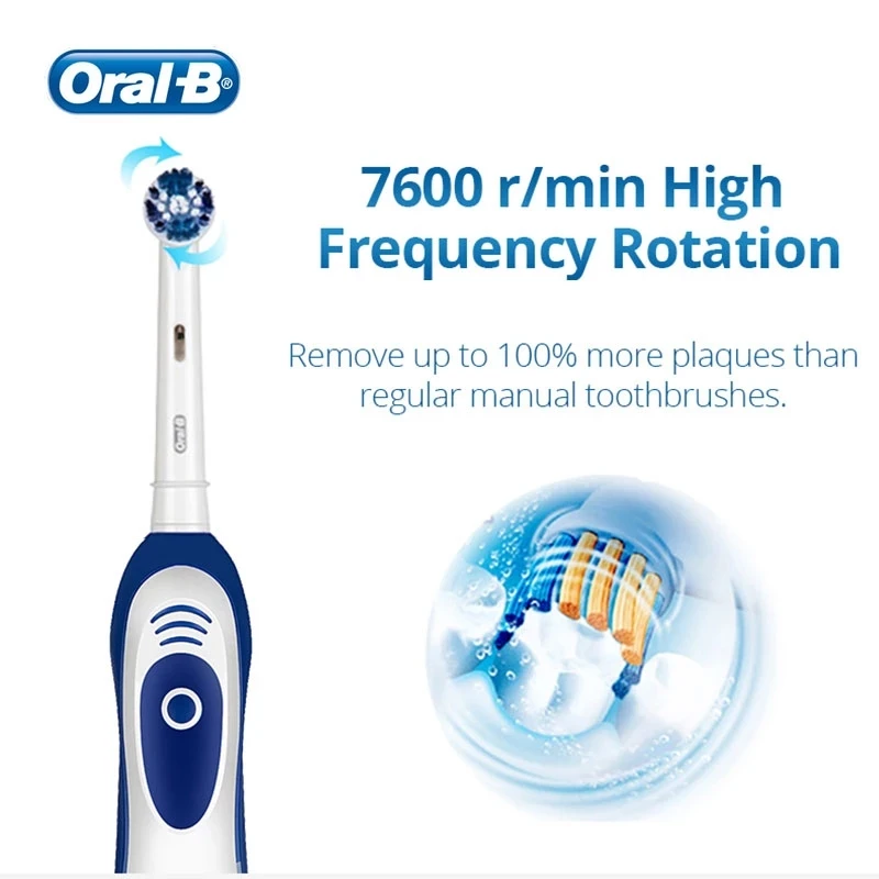 Оригинальная электрическая зубная щетка Oral B питание от аккумулятора Глубокая
