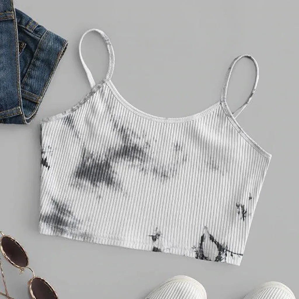 Y2k тай-дай майка мода женское фиолетовое платье-майка с открытыми плечами туника