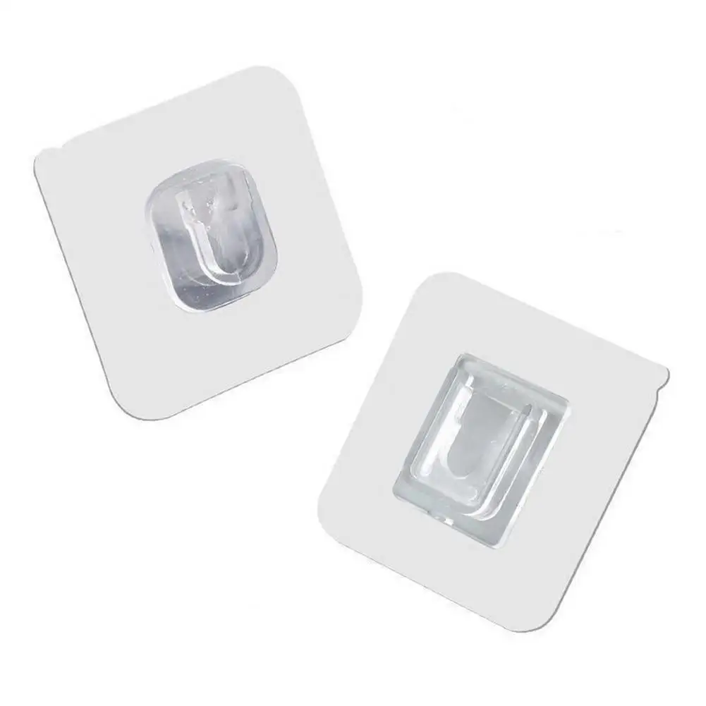 

5PCS PVC Self-adhesive Adhesive Wall Hooks Non-marking Hook And Mother Buckle Punch-free Double-sided Stickers