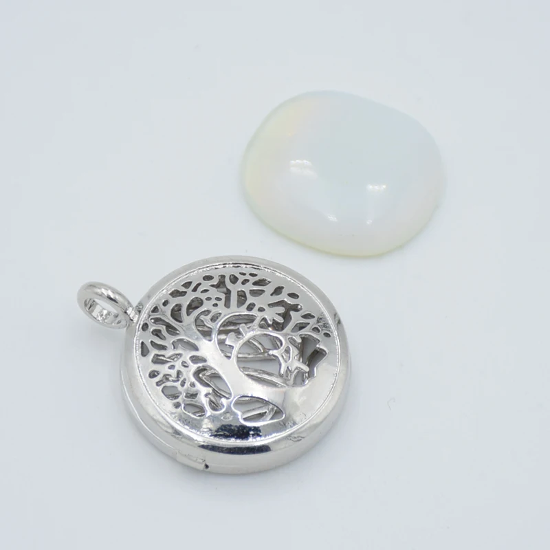 Женские медальон кулон ожерелье полый Медный Круглый Древо жизни коробка