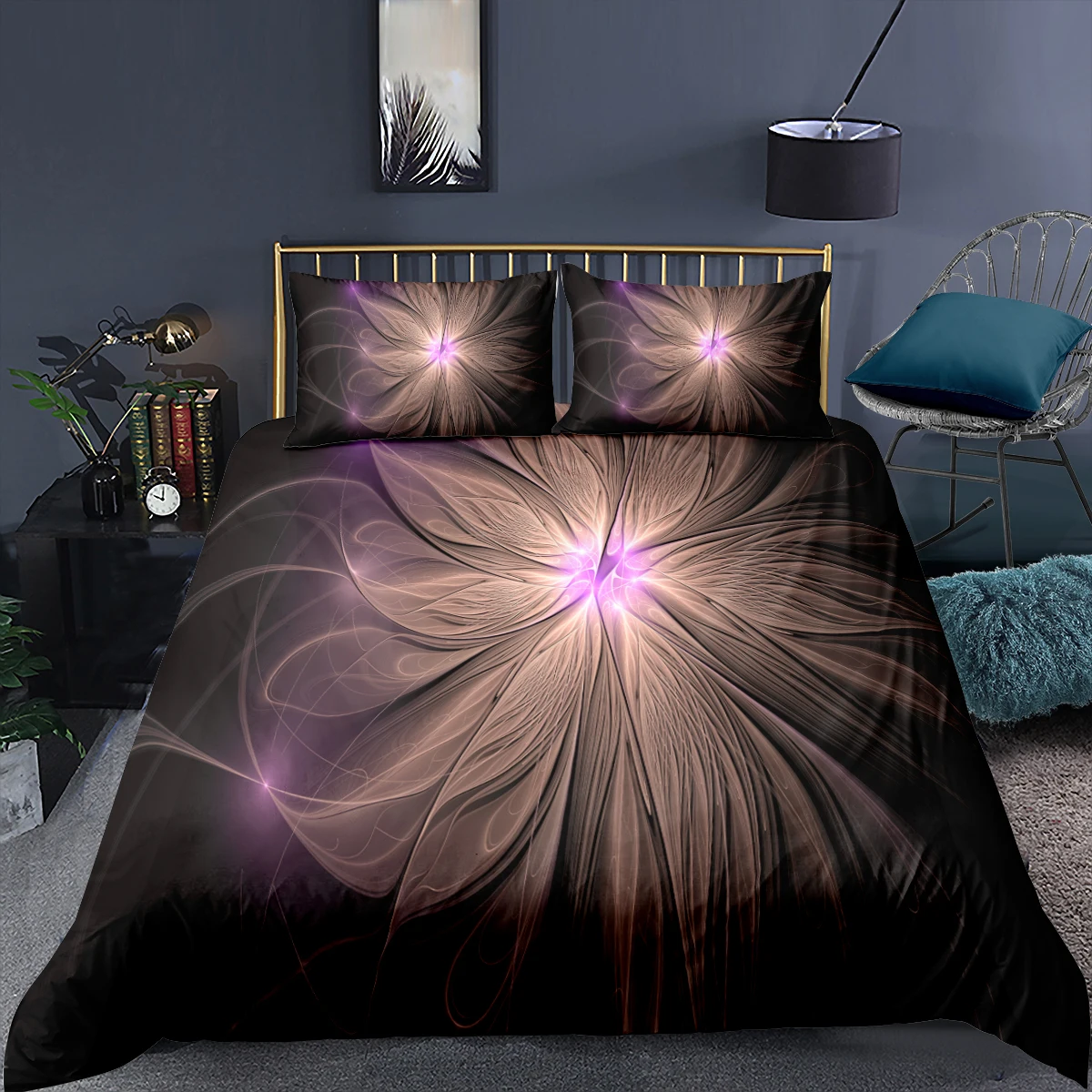 

3d постельное бельё Абстрактный Цветочный узор пододеяльник набор Стёганое одеяло наволочка 2/3 шт. домашний текстиль Роскошные Queen King Размер...