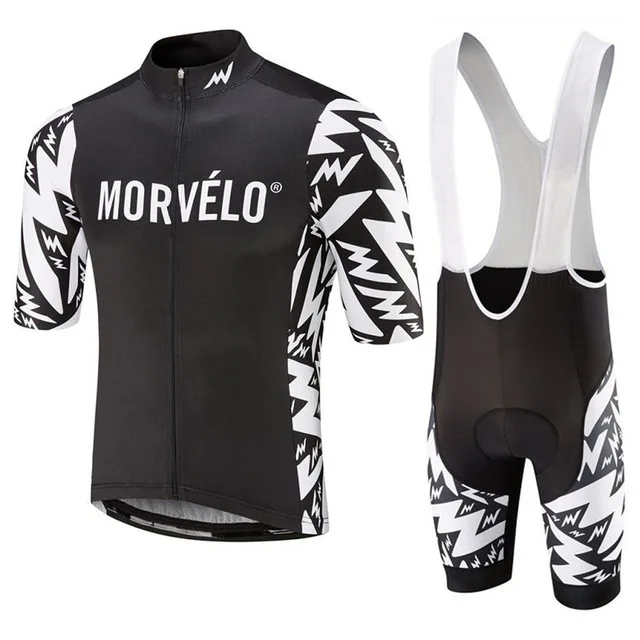 Мужская велосипедная одежда MORVELO Pro комплект из Джерси с коротким рукавом и шорт
