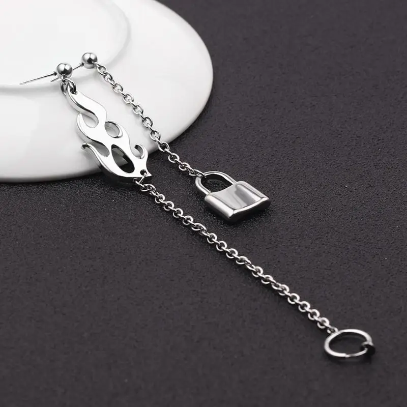 Женские Висячие серьги в форме пламени уличная одежда стиле панк рок Байкерский