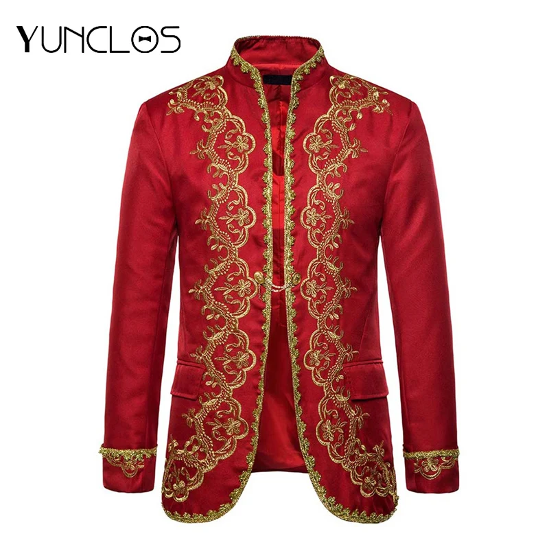 Мужской вышитый жилет и блейзер европейского размера стильный уникальный дизайн