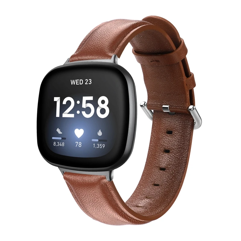 

PU Leather Wristband Strap Watch Band for Fitbit Versa3/Sense Smart Watch R9CB