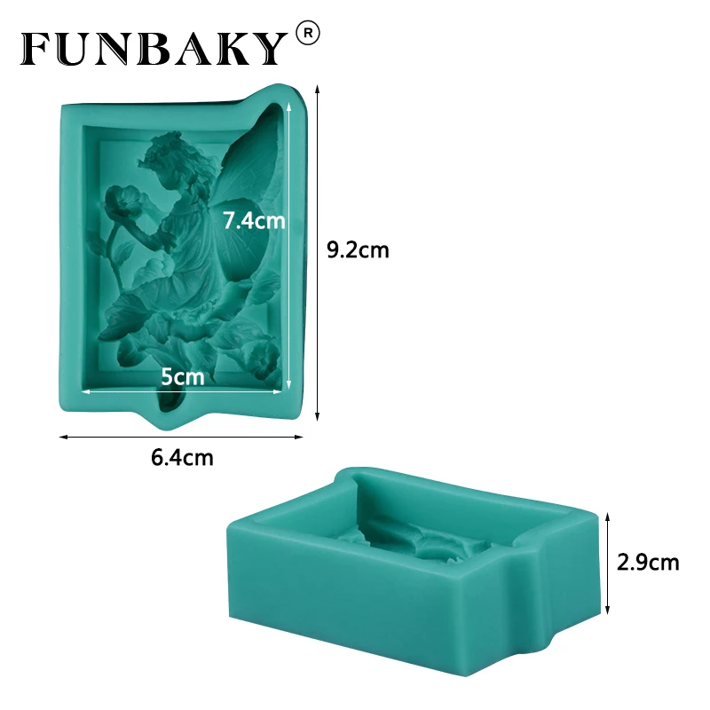 FUNBAKY 3D Силиконовая свечная форма ангела ручной работы Свеча из пчелиного воска