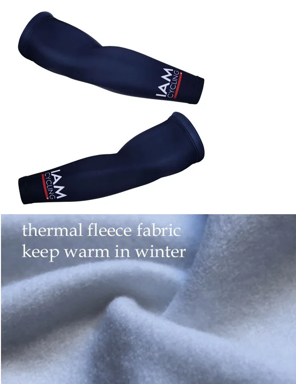 

WINTER FLEECE THERMAL 2015 IAM TEAM Men's Cycling Arm Warmers Outdoor Sports MTB Bike Bicycle Armwarmers One Pair