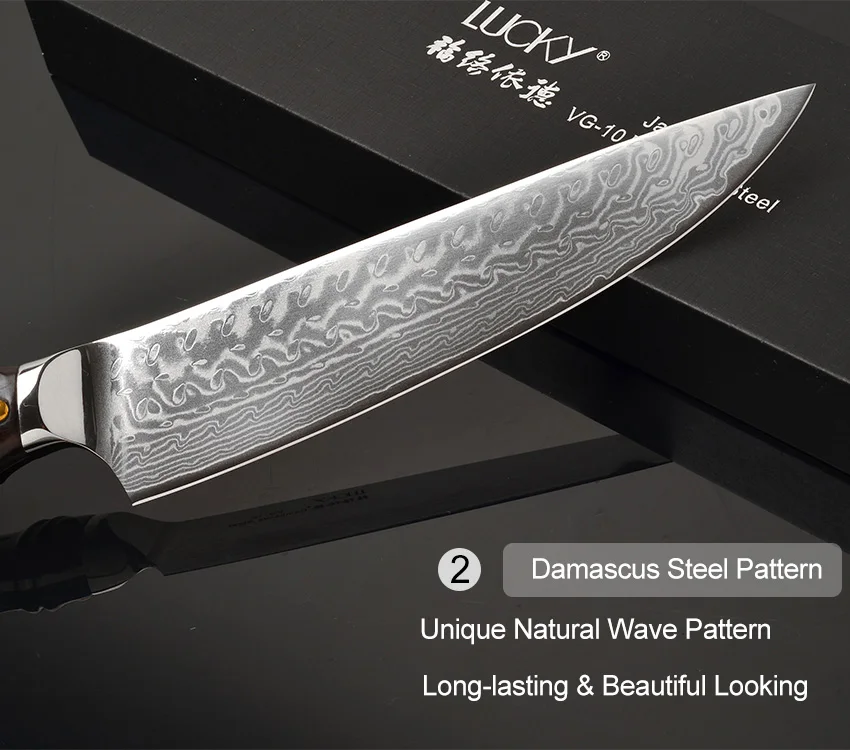 Нож шеф-повара Gyuto кухонный японский дамасский VG10 стальной нож с деревянной ручкой 8 дюймов разделочный нож филе рыбы нож для нарезки кулинарный нож 19