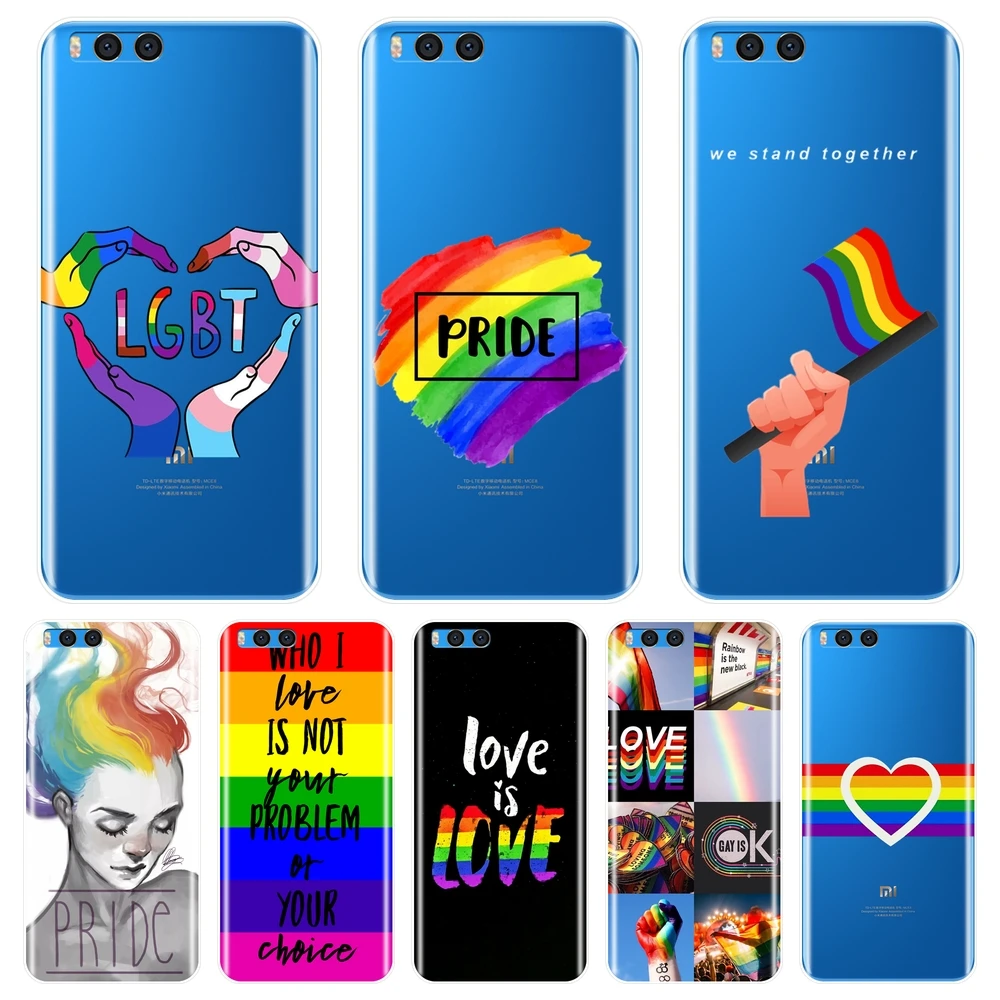 Чехол для телефона Xiaomi Mi Max Mix 1 2 2S 3 LGBT гей сердце любовь лесбиянок Радуга