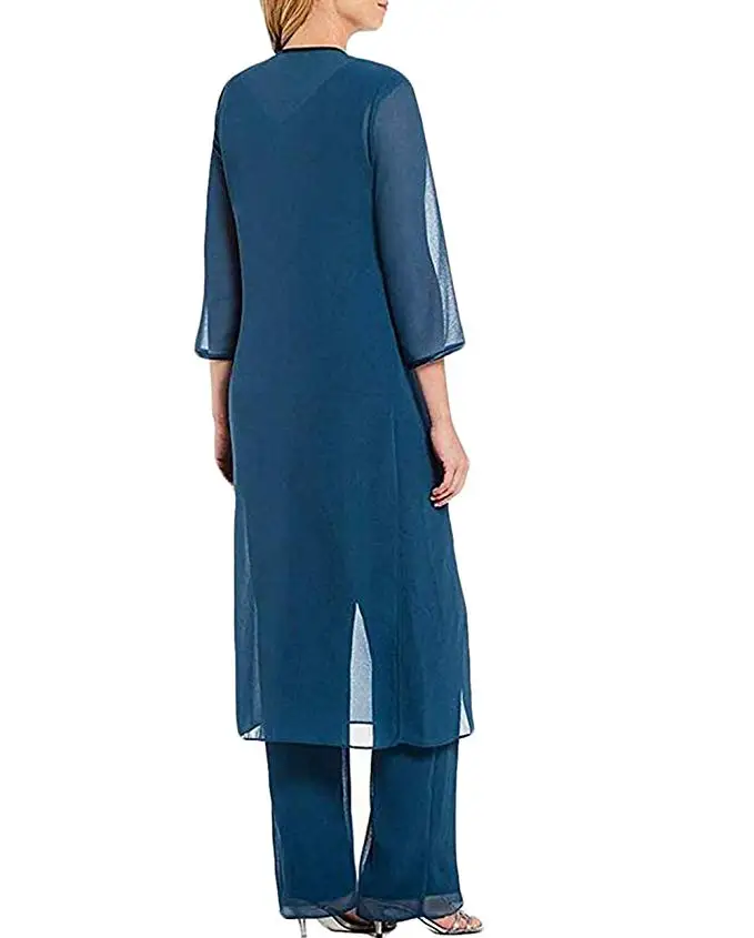 Женский костюм из трех предметов шифоновое платье со стразами для матери невесты