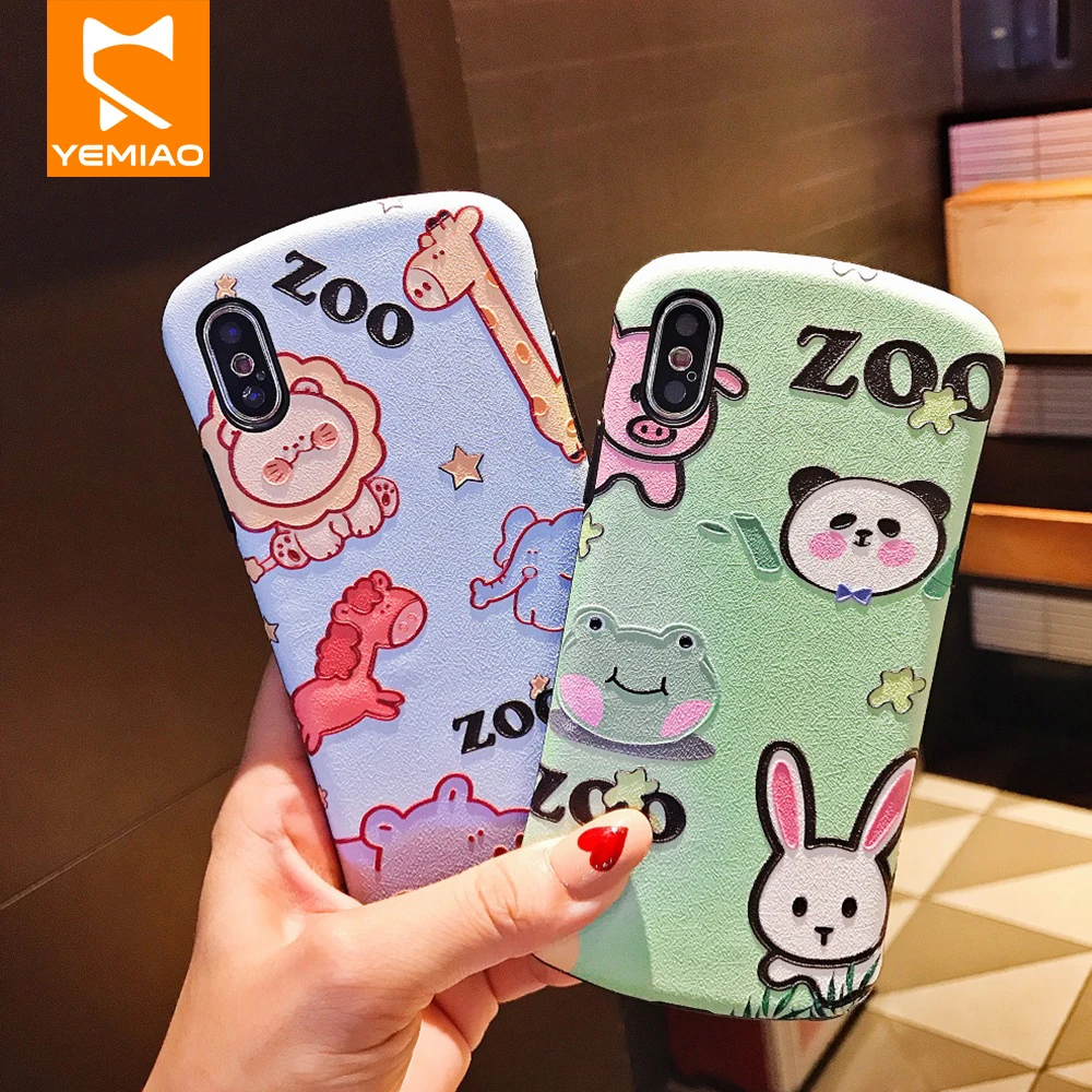 Чехол для iPhone 7 телефона девочек и мальчиков Zoo i 6 6s Plus 8 мягкий силиконовый